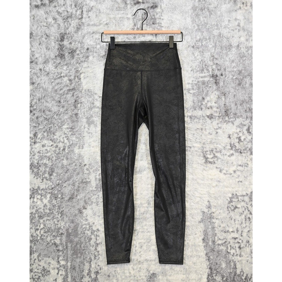 Carbon38 Leggings Womens Black 7/8 High Rise Patterned Takara Shine Size XS - Picture 1 of 3